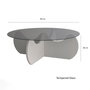 Hanah Home Mesa de Centro Himalayas Blanca con Cristal Templado